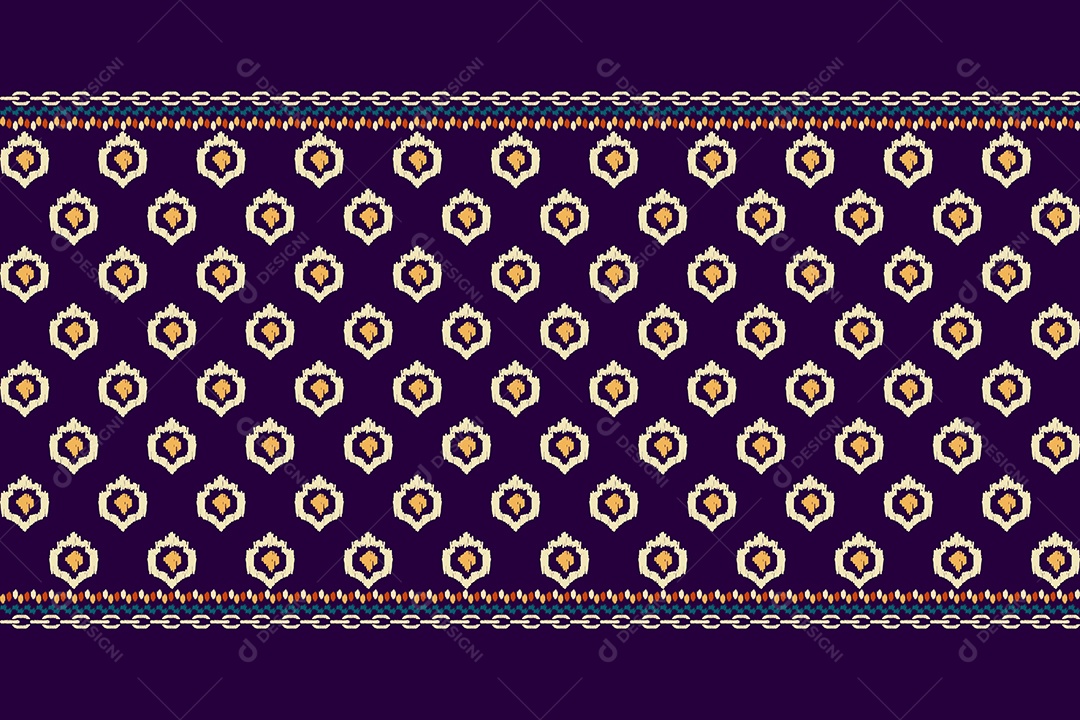 Padrão Floral Ilustração Vetor EPS