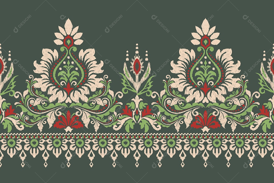 Padrão Floral Ilustração Vetor EPS