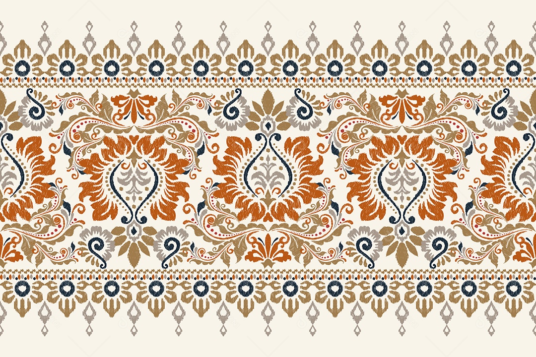 Padrão Floral Ilustração Vetor EPS