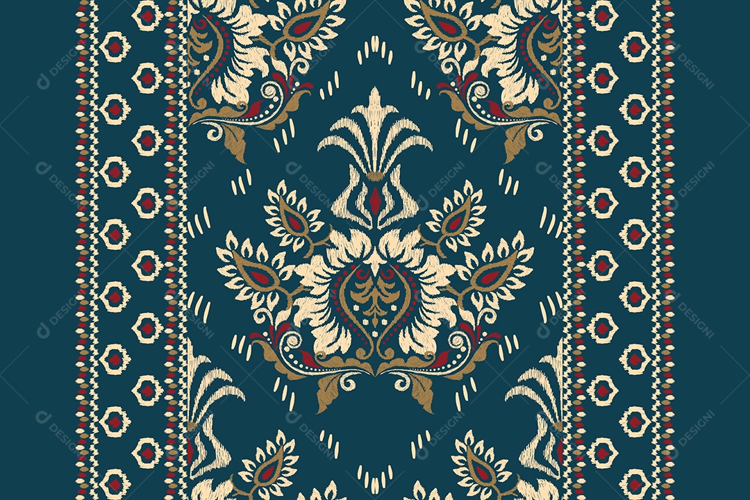 Padrão Floral Ilustração Vetor EPS