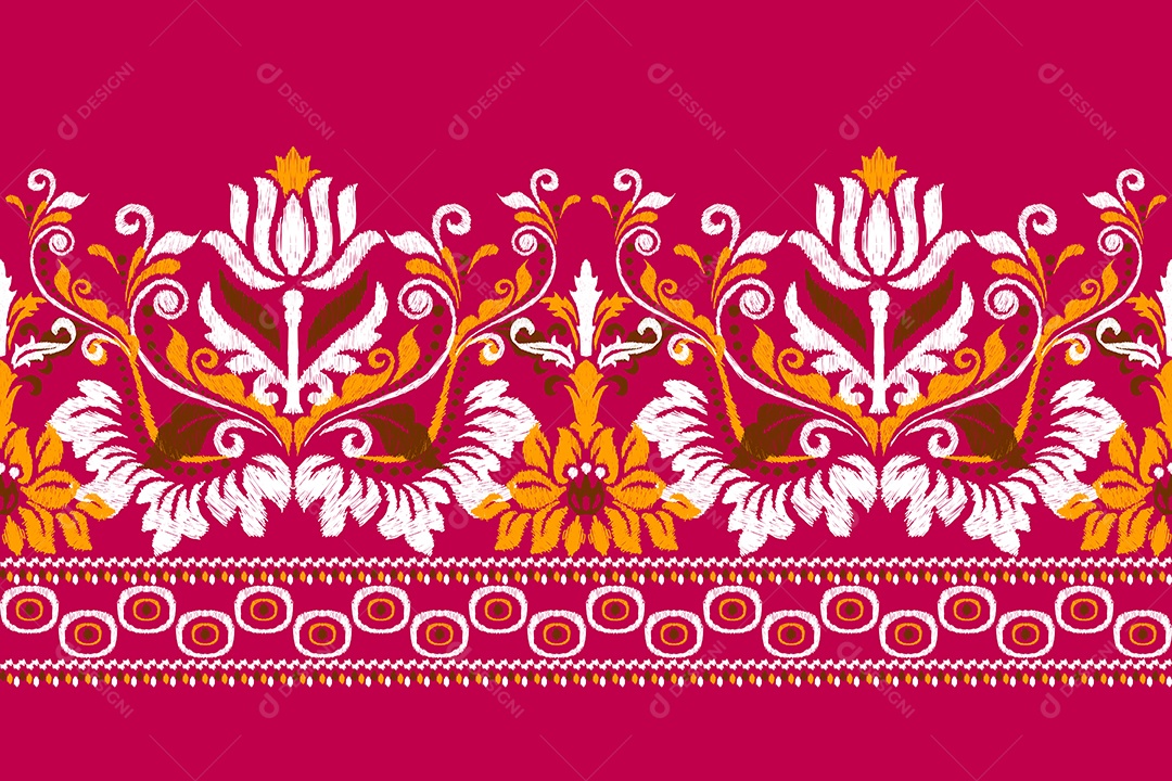 Padrão Floral Ilustração Vetor EPS