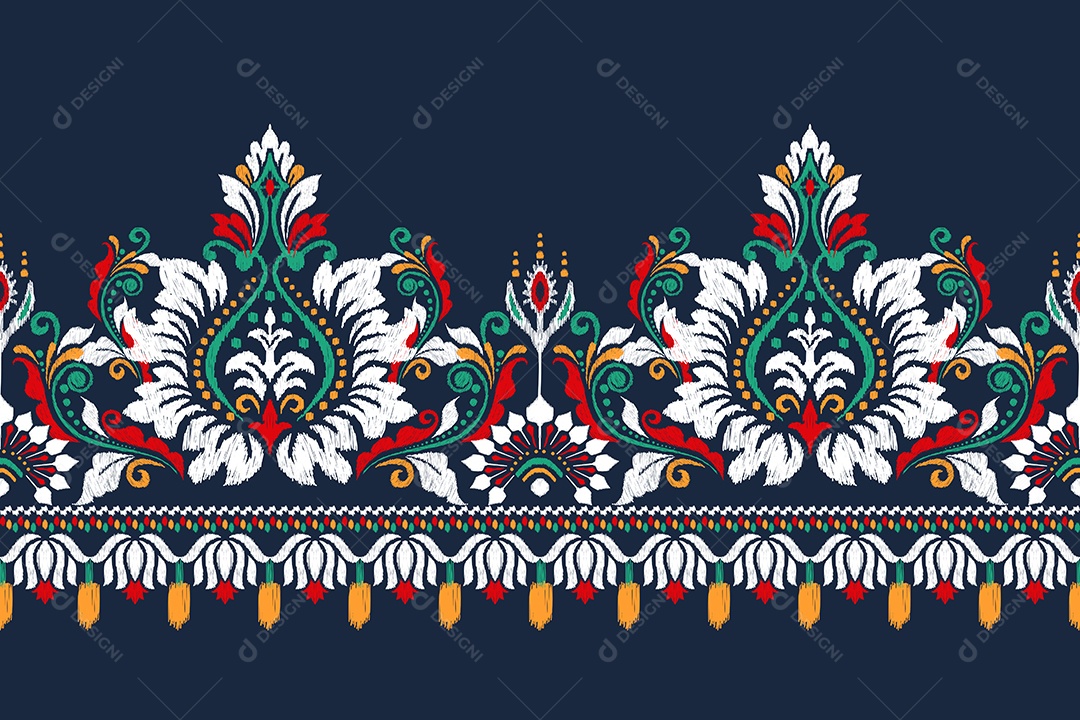 Padrão Floral Ilustração Vetor EPS