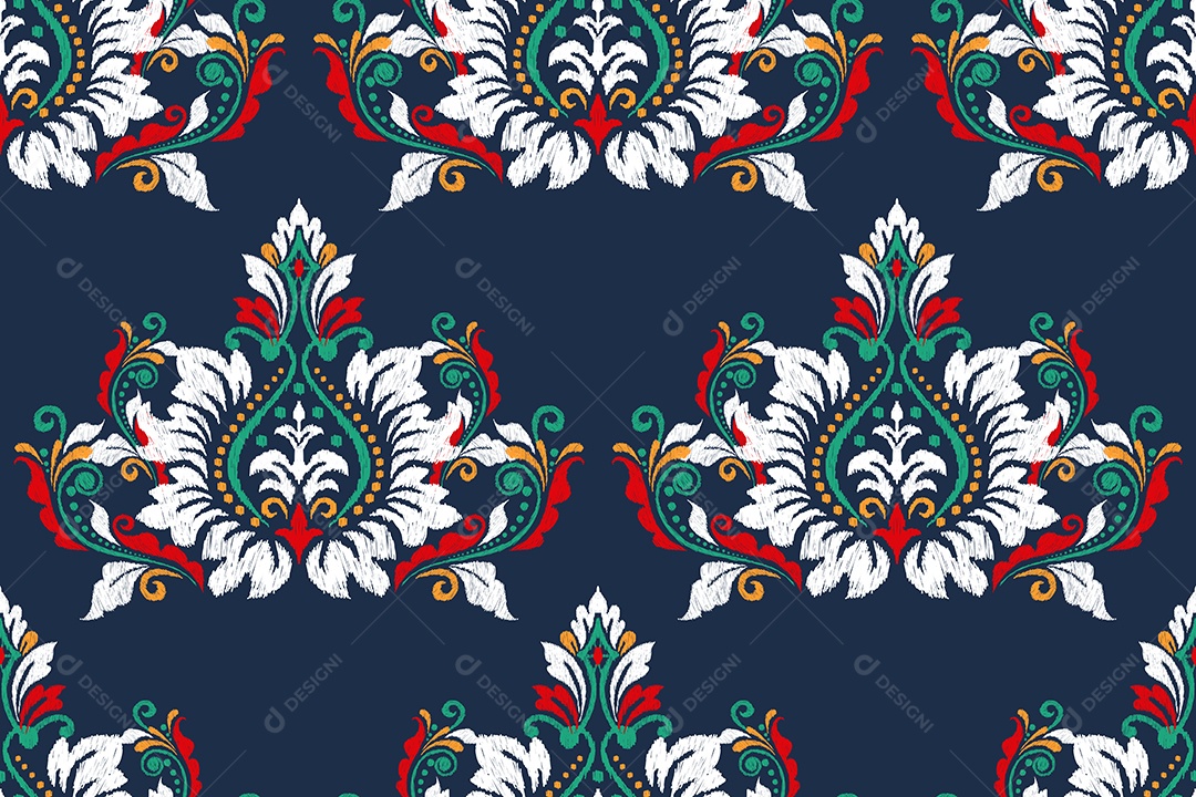 Padrão Floral Ilustração Vetor EPS