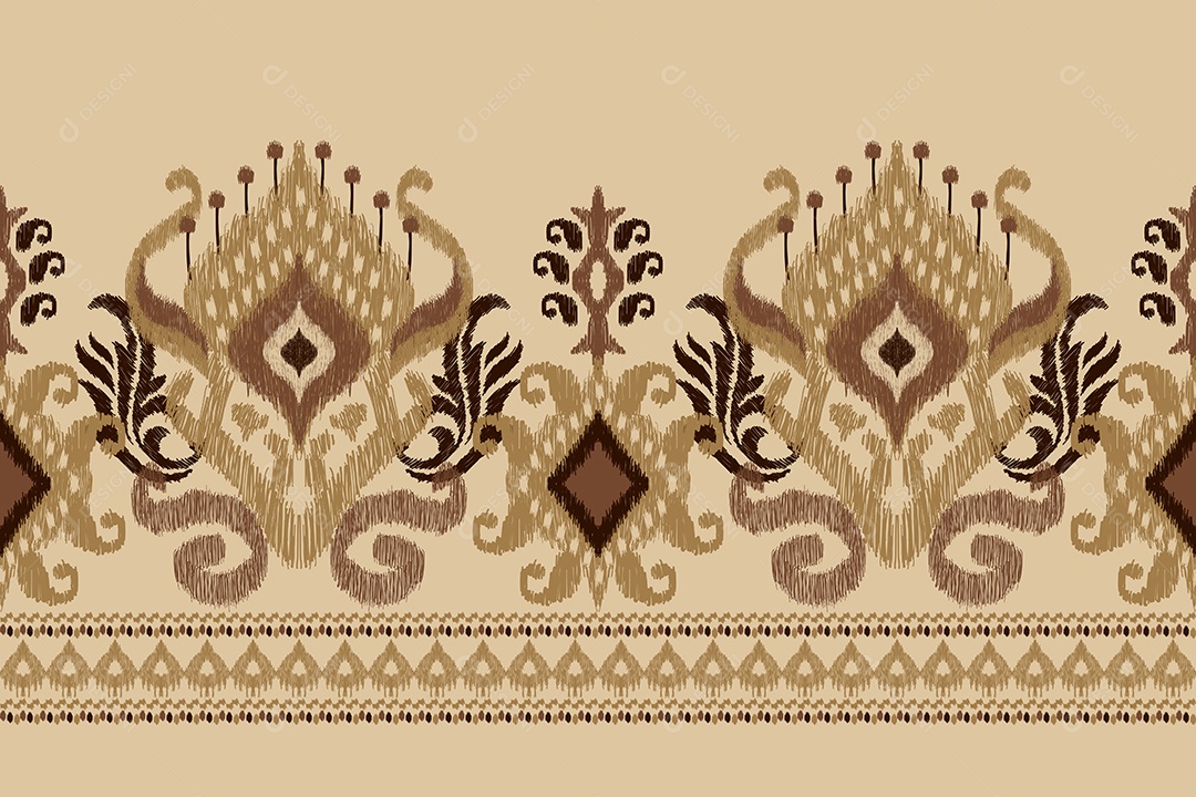 Padrão Floral Ilustração Vetor EPS