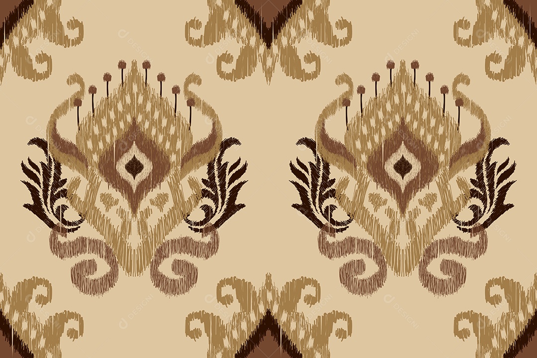 Padrão Floral Ilustração Vetor EPS