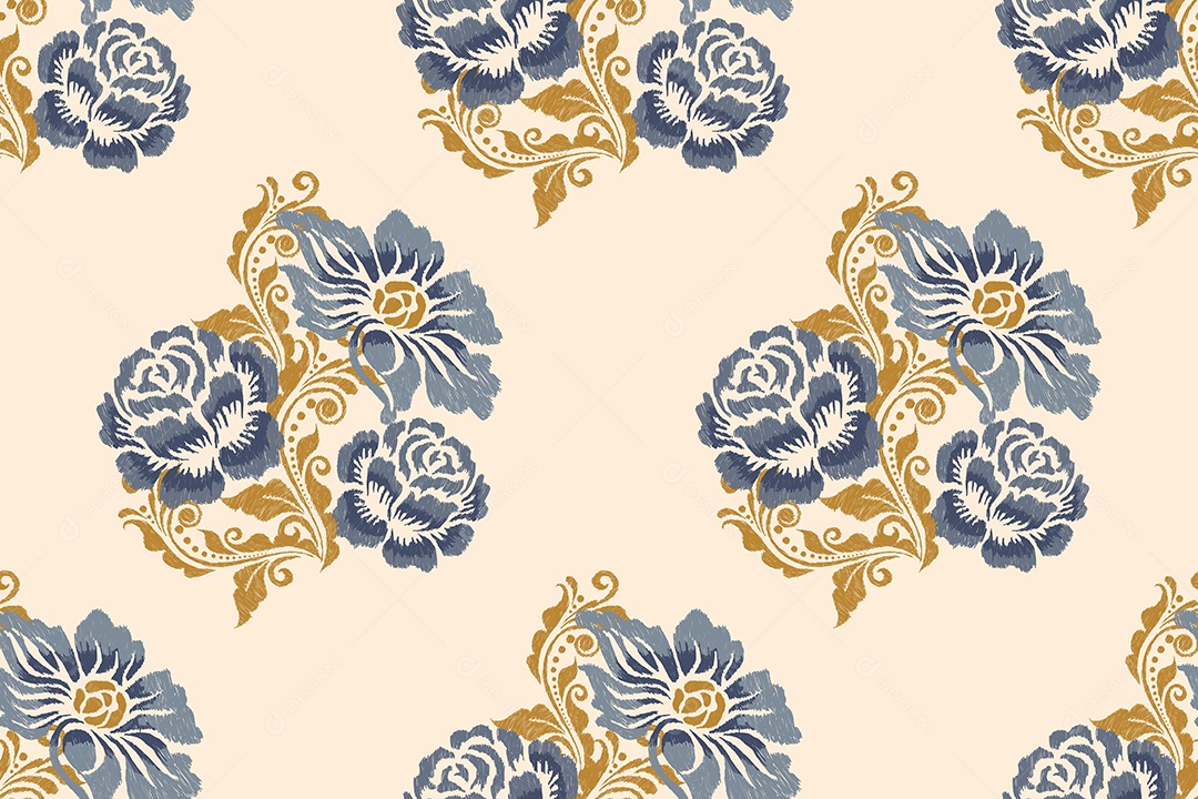 Padrão Floral Ilustração Vetor EPS