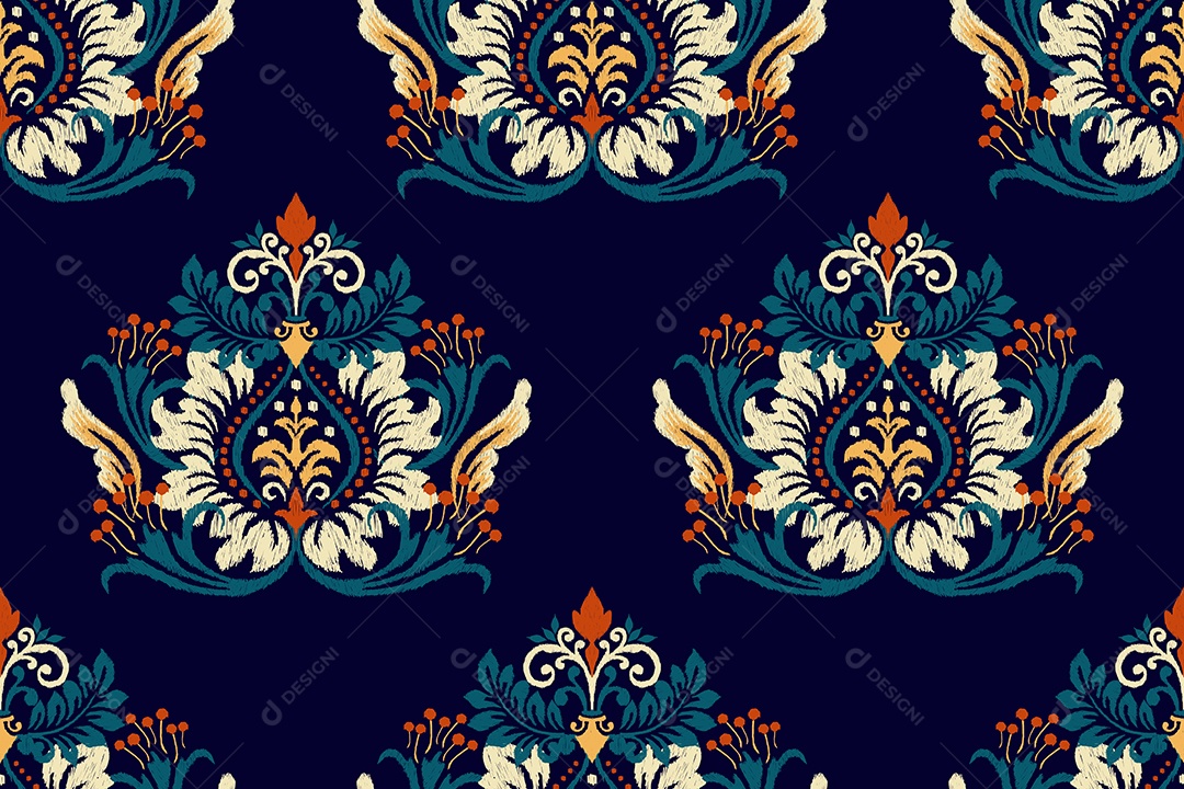 Padrão Floral Ilustração Vetor EPS