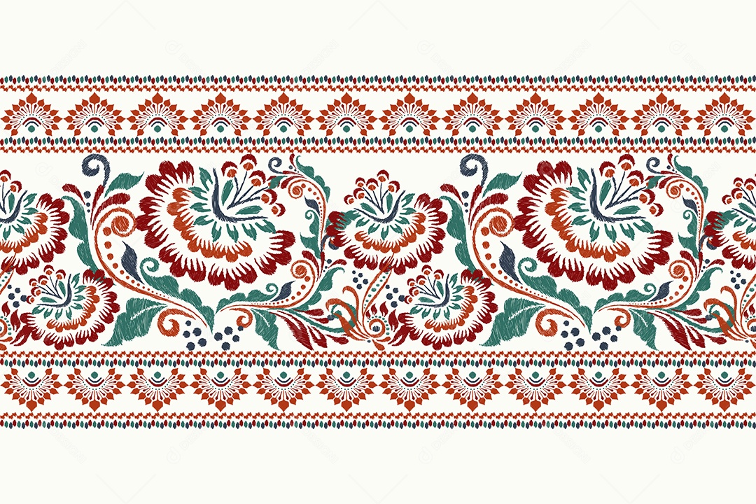 Padrão Floral Ilustração Vetor EPS