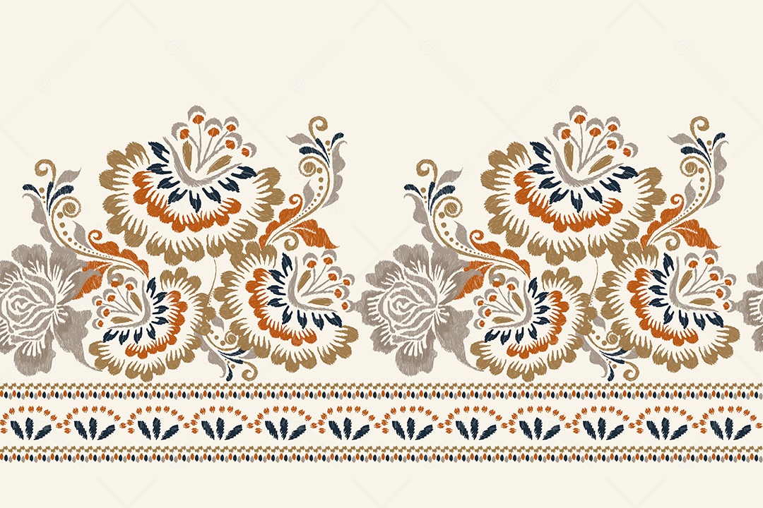 Padrão Floral Ilustração Vetor EPS