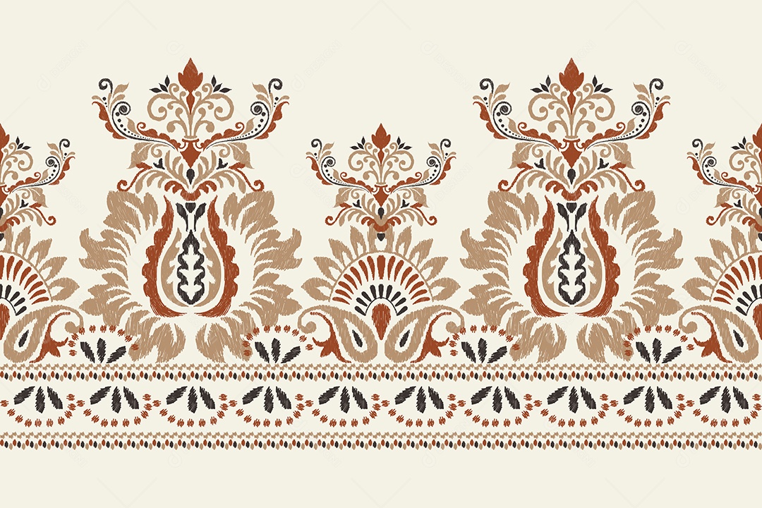 Padrão Floral Ilustração Vetor EPS