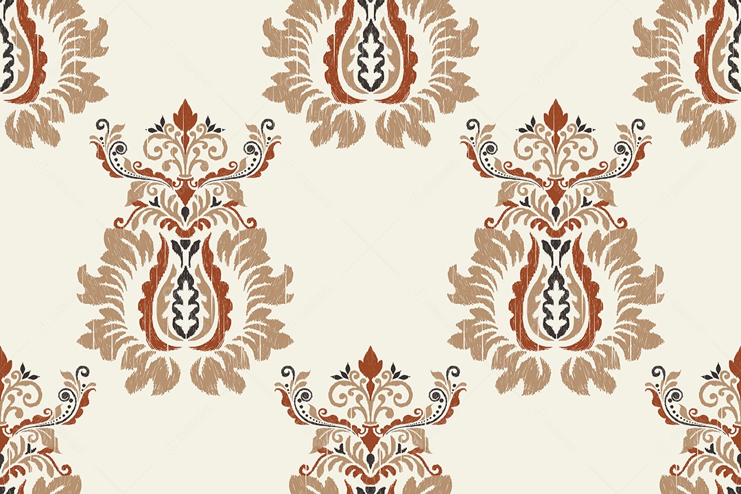 Padrão Floral Ilustração Vetor EPS