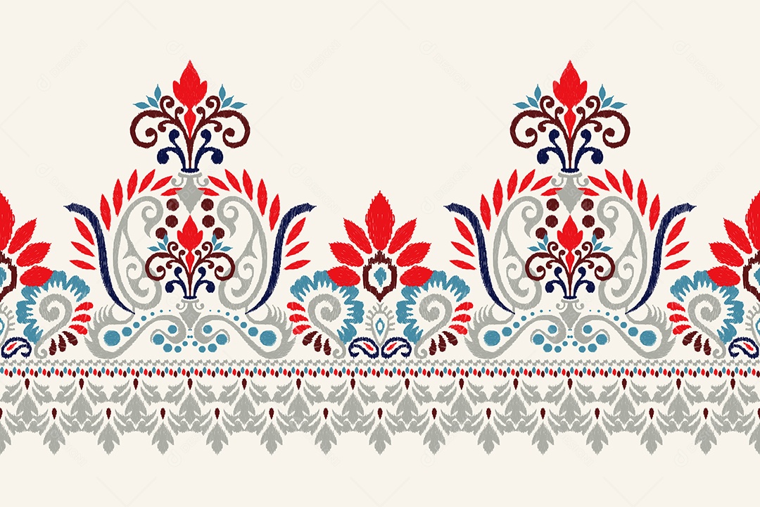 Padrão Floral Ilustração Vetor EPS