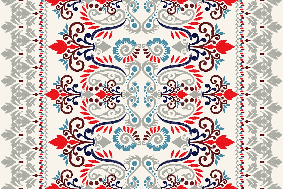 Padrão Floral Ilustração Vetor EPS