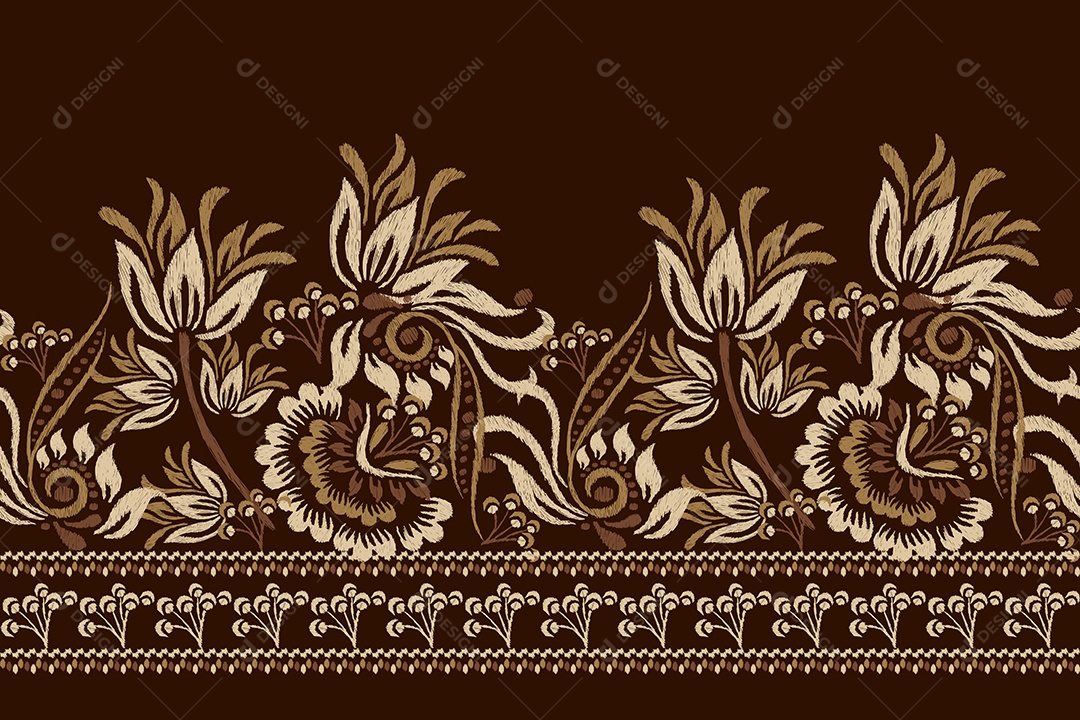 Padrão Floral Ilustração Vetor EPS