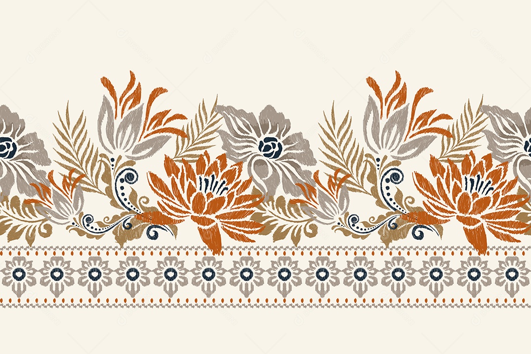 Padrão Floral Ilustração Vetor EPS