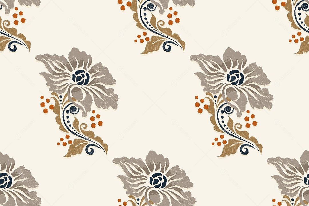 Padrão Floral Ilustração Vetor EPS