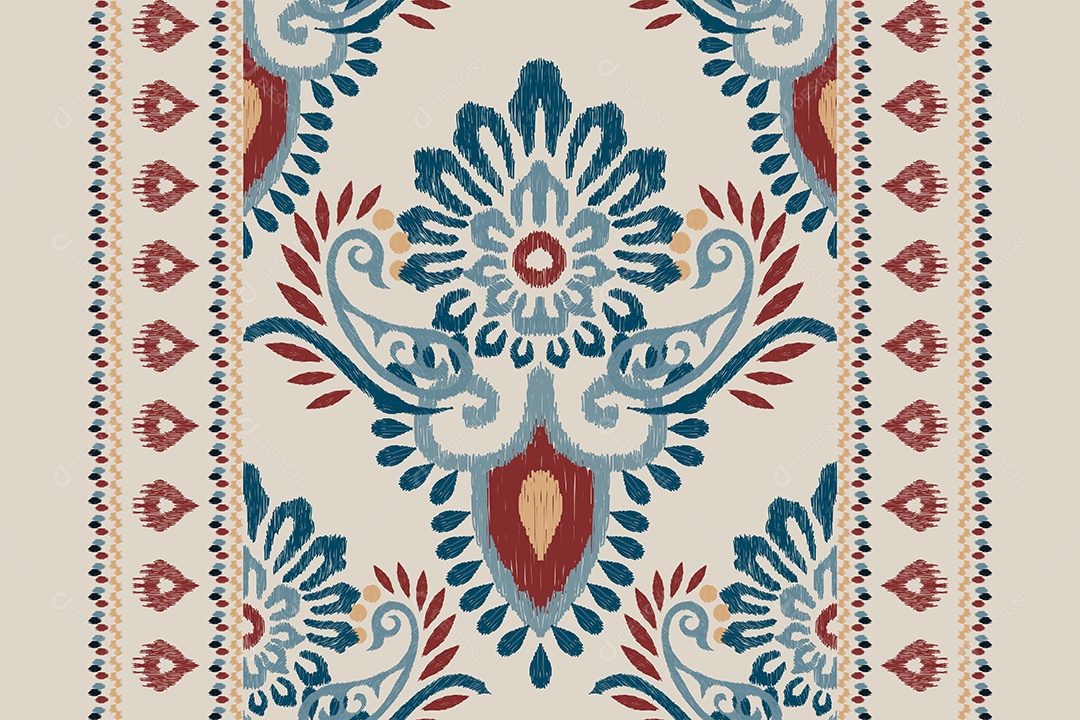 Padrão Floral Ilustração Vetor EPS