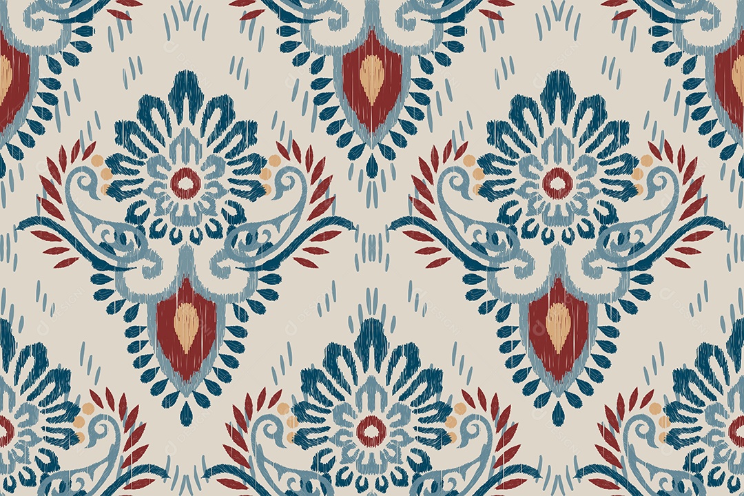 Padrão Floral Ilustração Vetor EPS