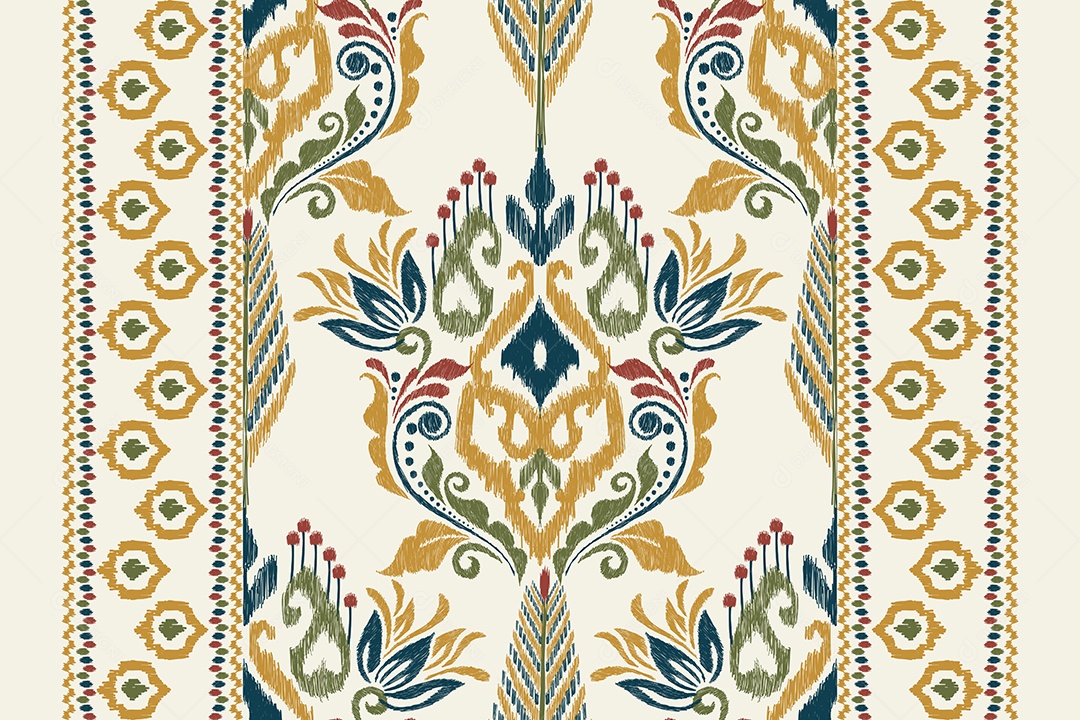 Padrão Floral Ilustração Vetor EPS