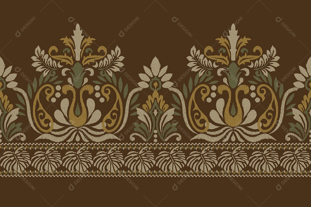 Padrão Floral Ilustração Vetor EPS