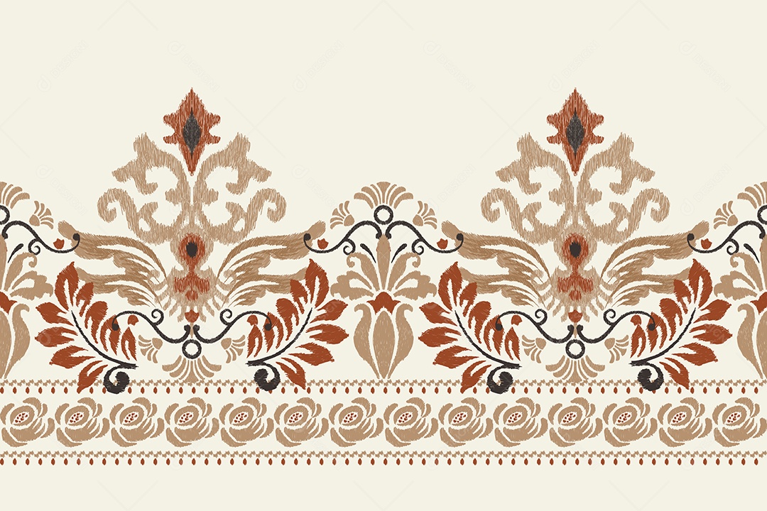 Padrão Floral Ilustração Vetor EPS