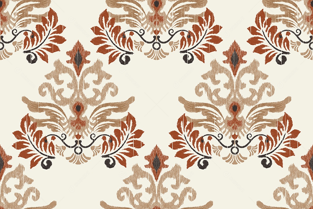 Padrão Floral Ilustração Vetor EPS