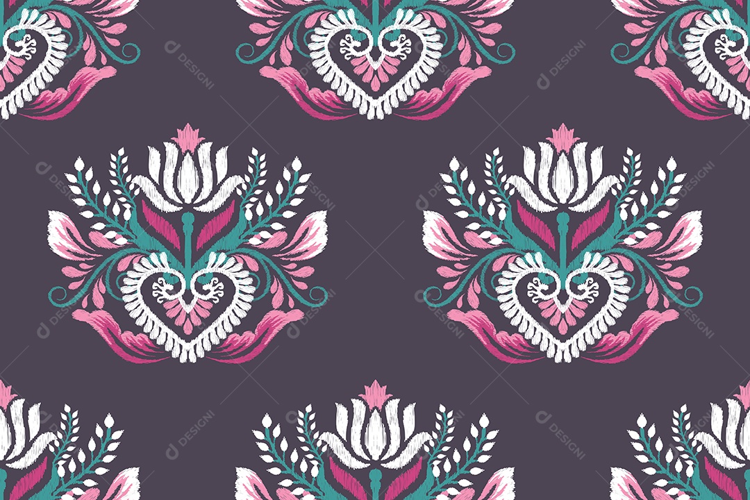 Padrão Floral Ilustração Vetor EPS