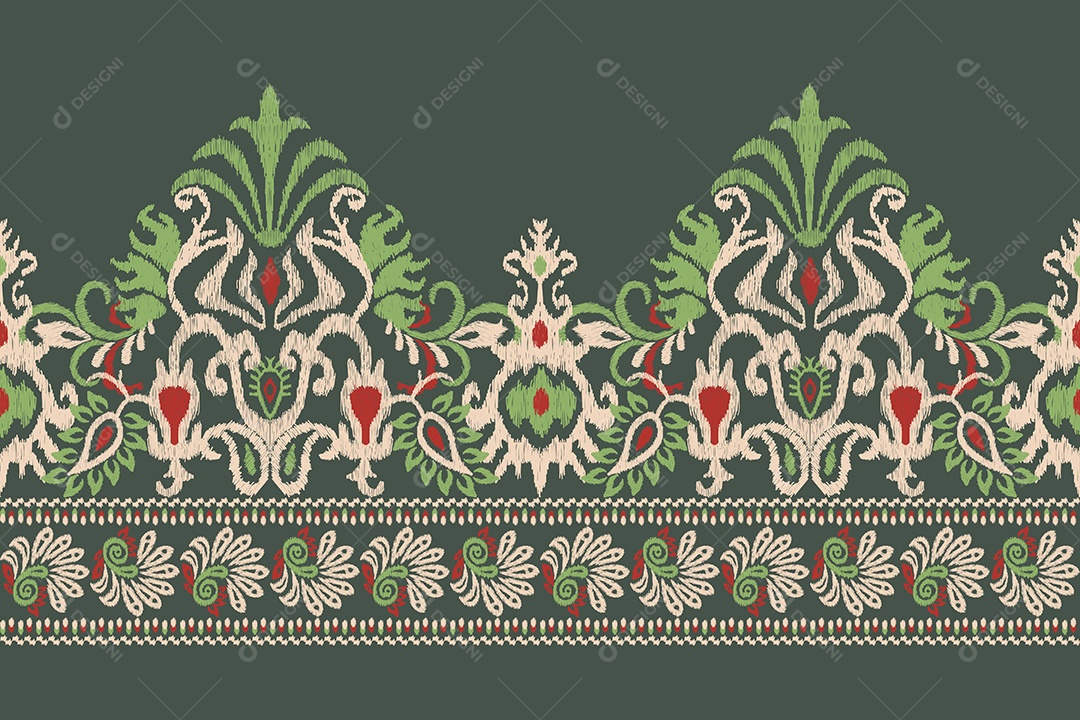 Padrão Floral Ilustração Vetor EPS