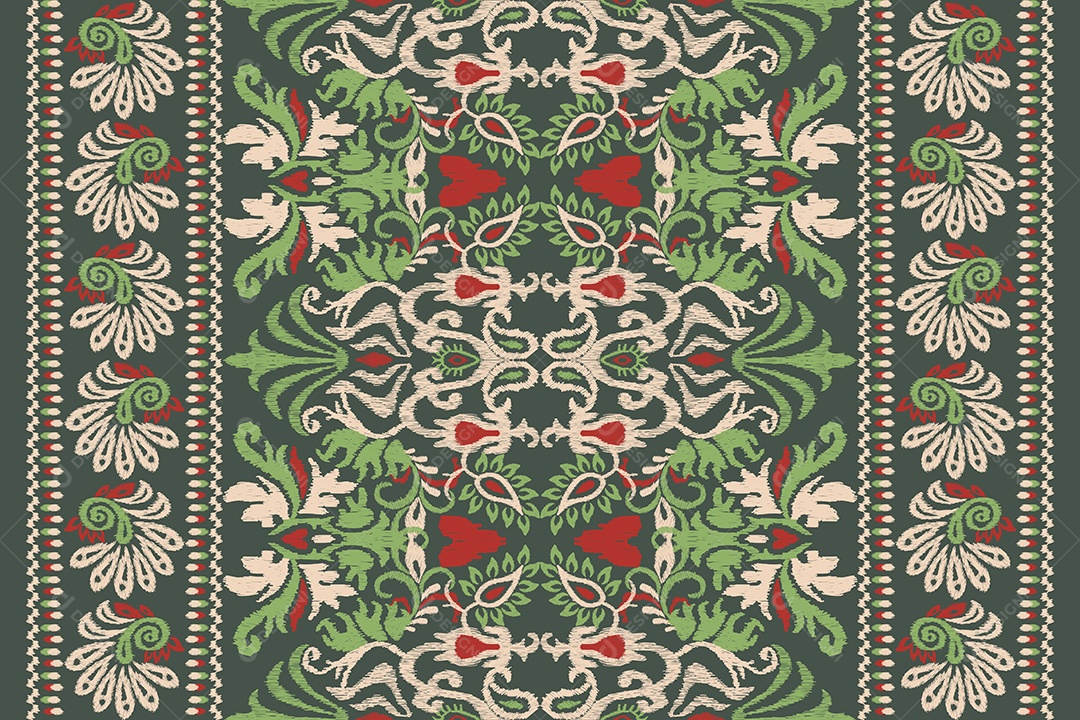 Padrão Floral Ilustração Vetor EPS