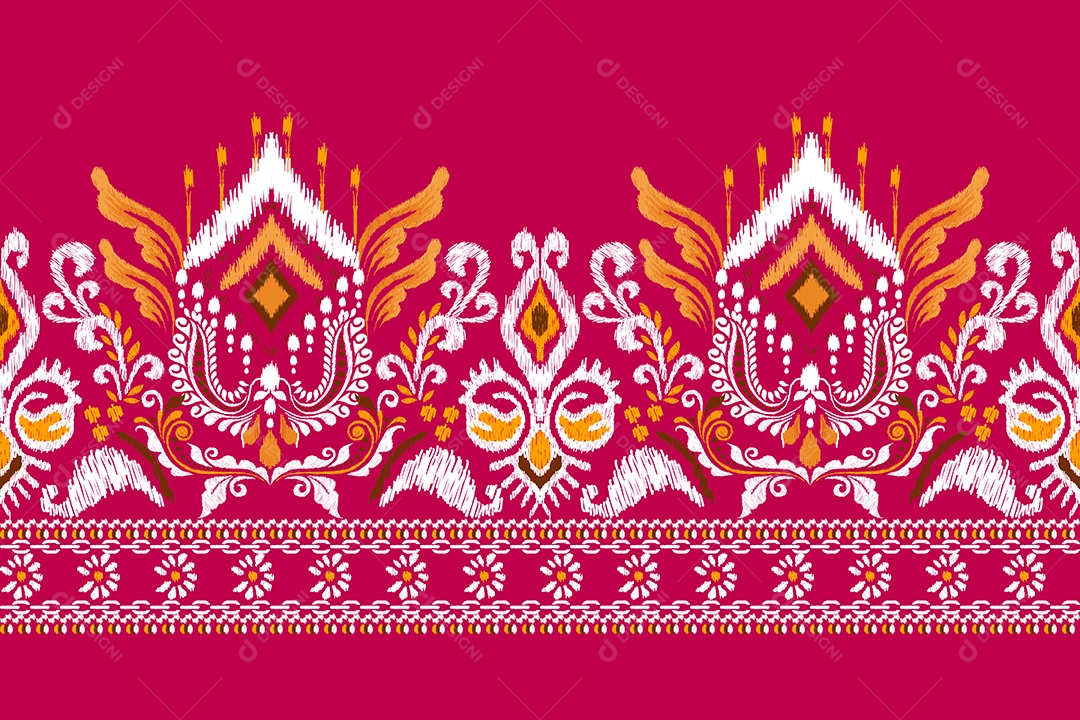 Padrão Floral Ilustração Vetor EPS