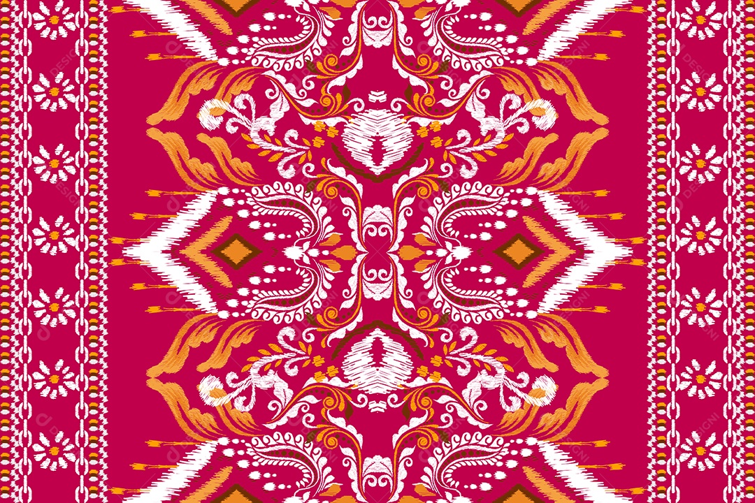 Padrão Floral Ilustração Vetor EPS