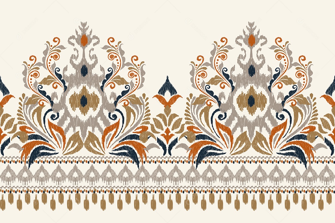 Padrão Floral Ilustração Vetor EPS