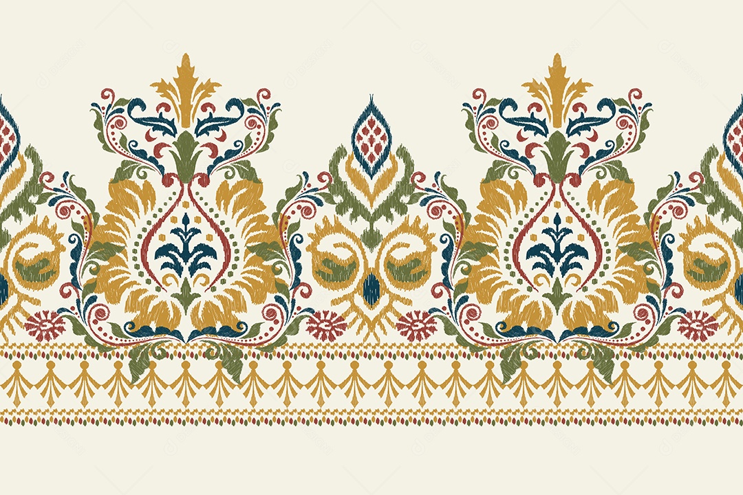 Padrão Floral Ilustração Vetor EPS