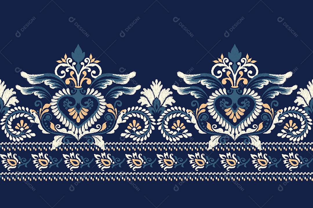 Padrão Floral Ilustração Vetor EPS