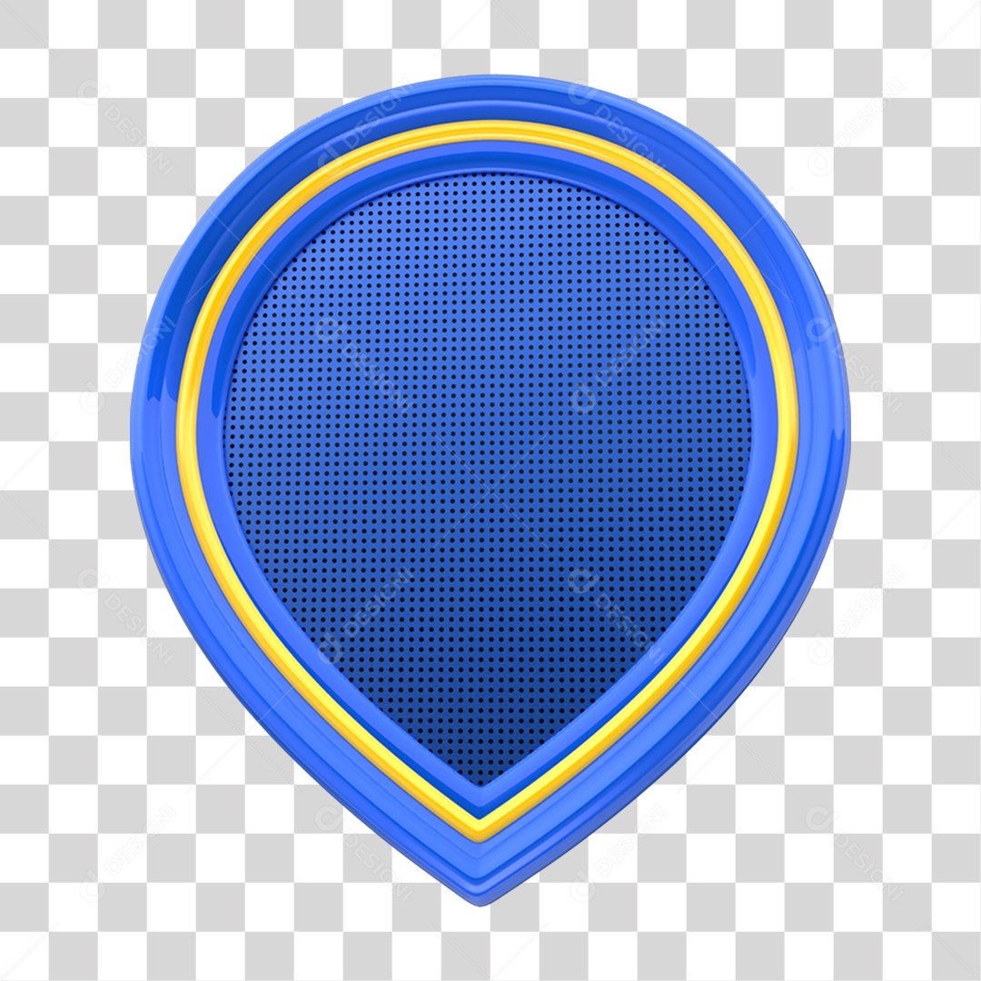 Elemento 3D Placa Escudo PNG Transparente