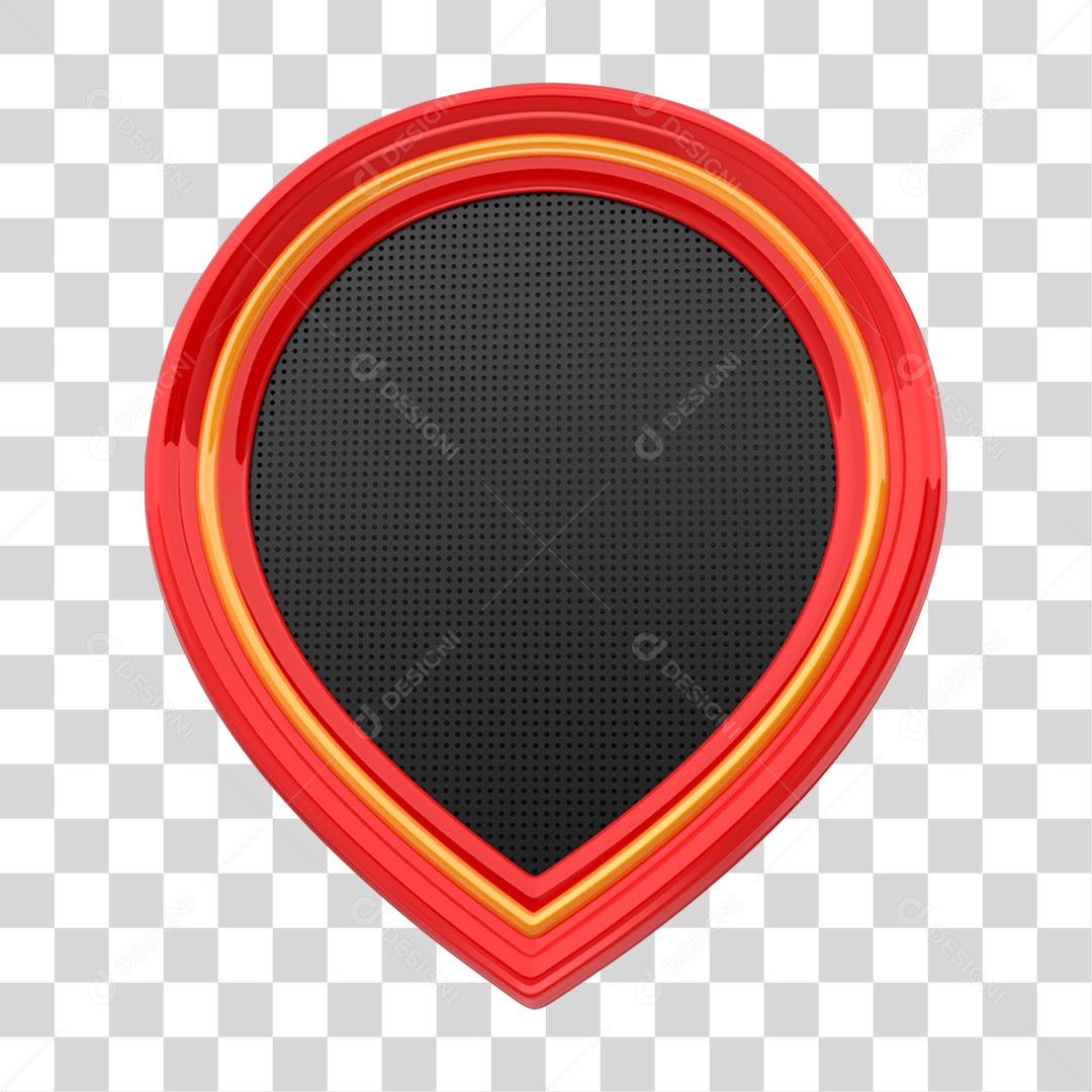 Elemento 3D Placa Escudo PNG Transparente