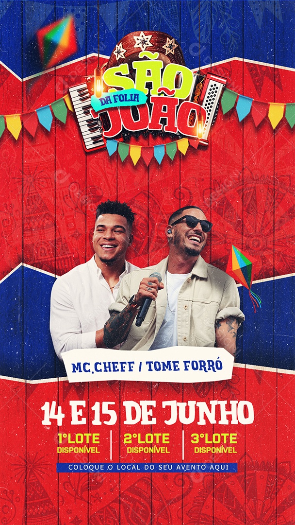Story Flyer São João da Folia Social Media PSD Editável