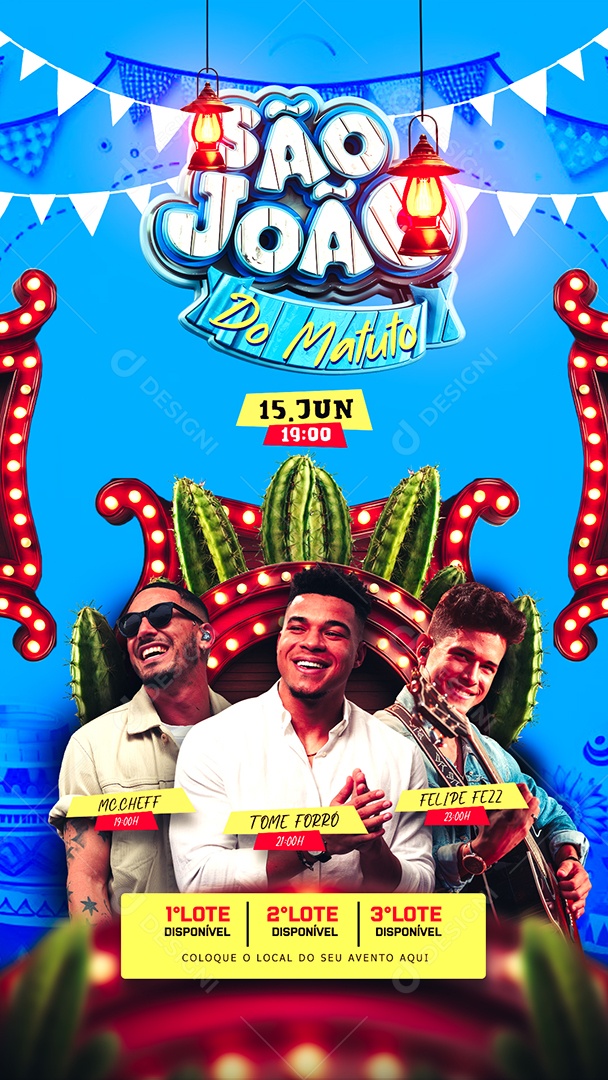 Story Flyer São João do Matuto Social Media PSD Editável