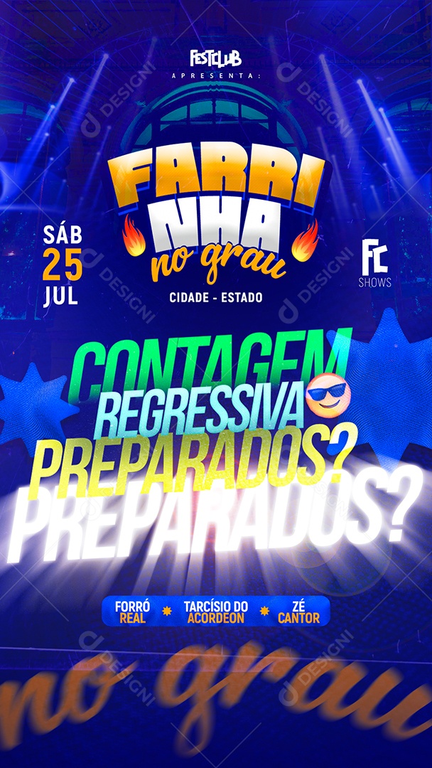 Story Flyer Farrinha No Grau Contagem Regressiva Preparados Social Media PSD Editável