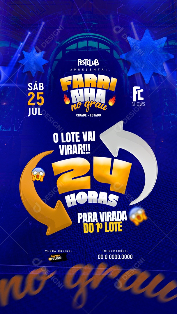 Story Flyer Farrinha No Grau O Lote Vai Virar Social Media PSD Editável