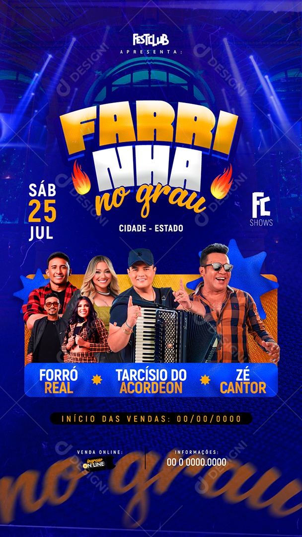 Story Flyer Farrinha No Grau Social Media PSD Editável