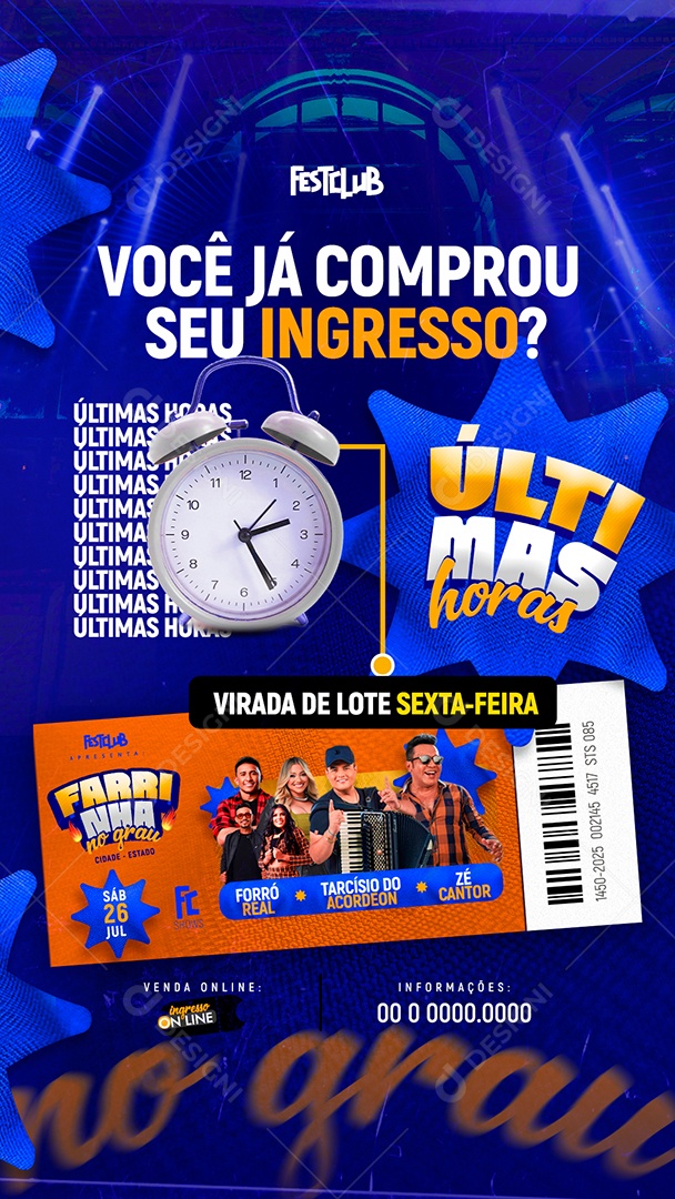 Story Flyer Farrinha No Grau Você Comprou Seu Ingresso Social Media PSD Editável