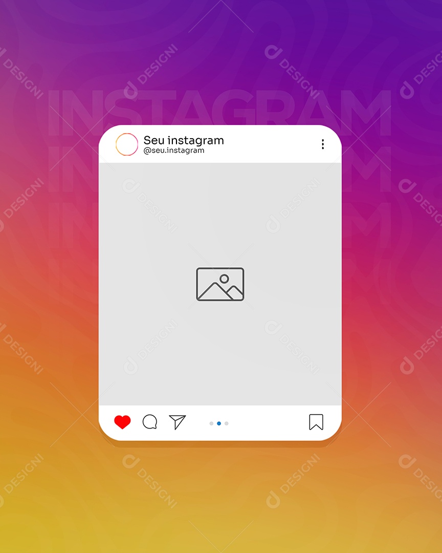 Moldura de Post de Instagram Social Media PSD Editável