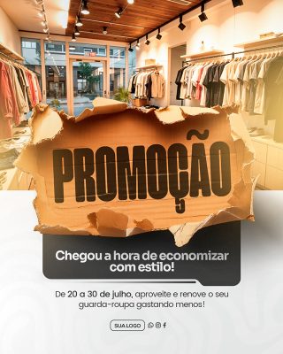 Promoção de Loja Social Media PSD Editável