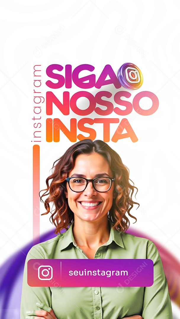 Story Siga Nosso Instagram Social Media PSD Editável