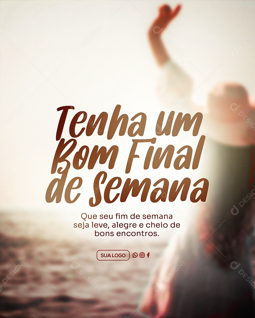 Tenha um Bom Final de Semana Social Media PSD Editável