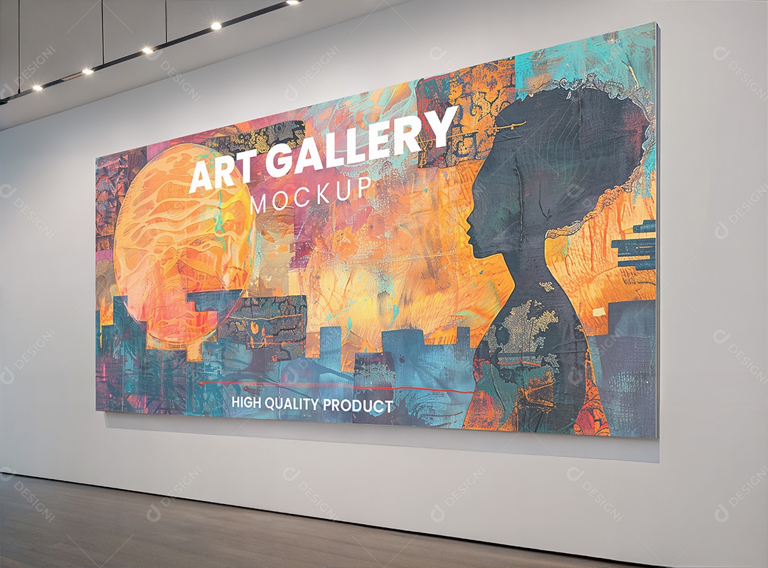 Mockup Galeria de Arte PSD Editável