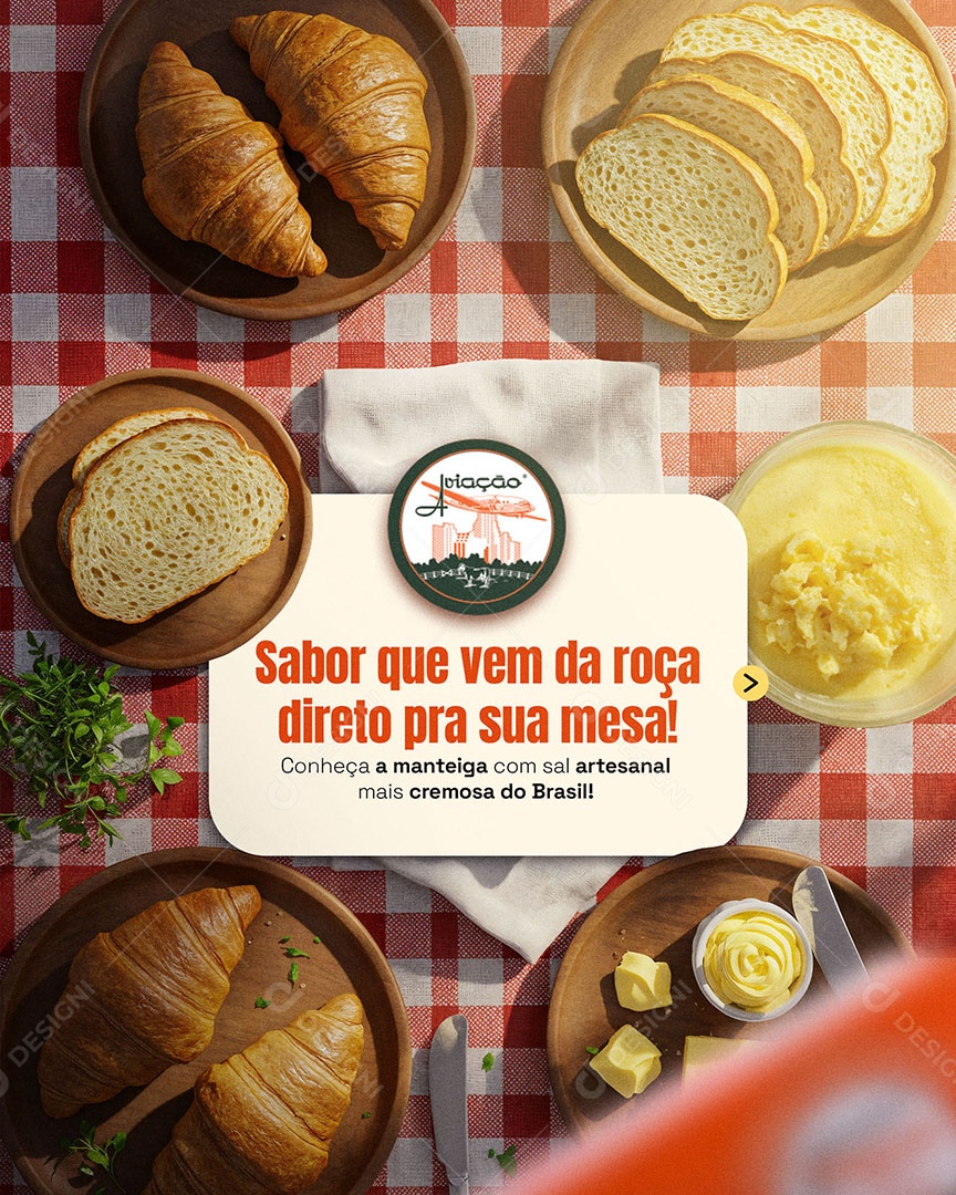 O Sabor Que Vem da Roça Direto Pra Sua Mesa Social Media PSD Editável