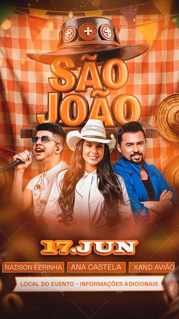 Story Flyer São João Social Media PSD Editável