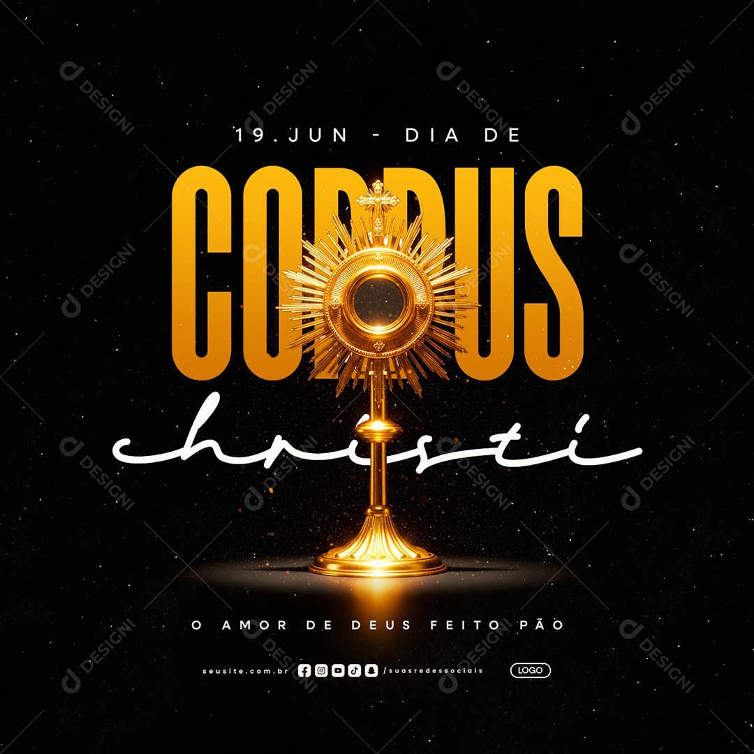 Dia De Corpus Christi 19 De Junho Social Media PSD Editável